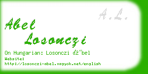 abel losonczi business card